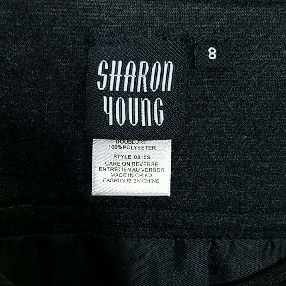 Skirt Midi Sharon Young Pencil charcoal gray lined New NWT VINTAGE - Picture 7 of 8